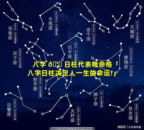 八字 🦆 日柱代表啥命格「八字日柱决定人一生的命运!」